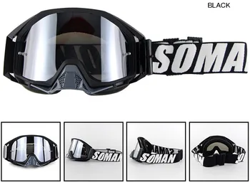 

Face Shield Glasses capacetes para Moto Goggles Soman SM13 Motorcycle Helmet Goggles+3pcs Films+Extra Clear Lens