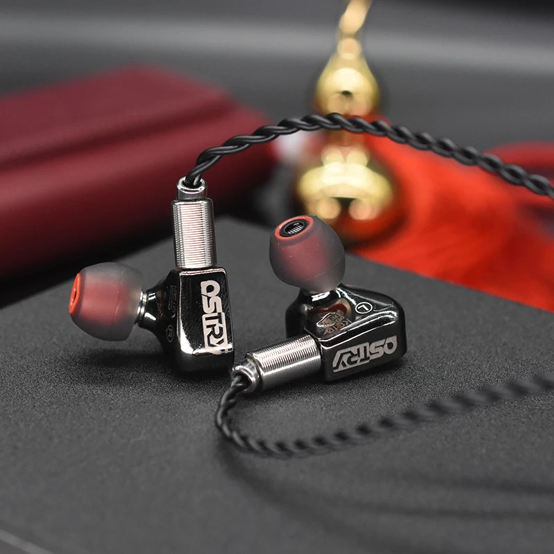 OSTRY KC10 Hi Fi аудио двойные динамические (10 мм + 7 мм) наушники мониторы IEM с 2