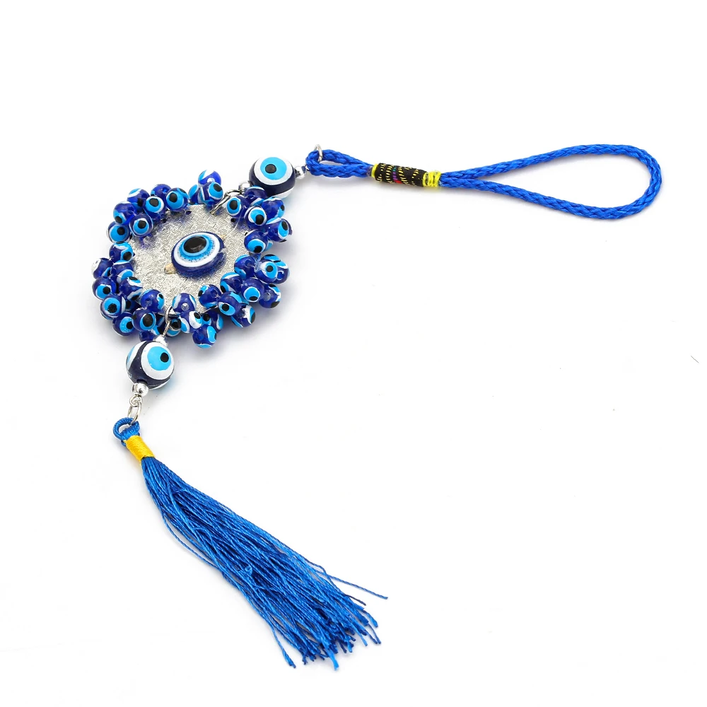 Lucky Eye Tassel турецкий брелок для ключей от сглаза автомобильный брелок настенный металлический кулон брелок держатель ювелирных изделий для женщин мужчин EY6537