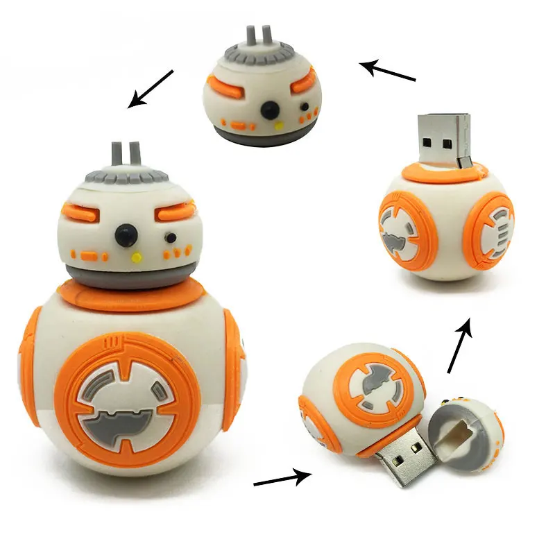Креативный USB флэш-накопитель 128 Гб мультфильм Звездные войны usb 2,0 4 ГБ 8 ГБ 16 ГБ флеш-накопитель 32 Гб 64 Гб usb-диск флеш-накопитель