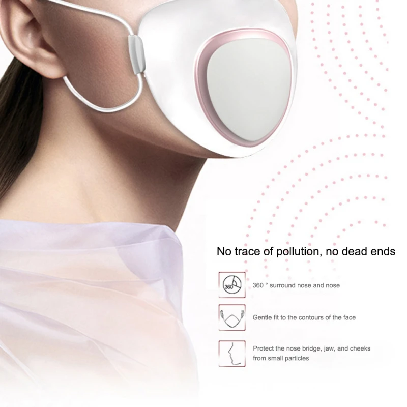 

Smart Air Supply Electric Mask Air Purifying Mask Anti Pollution Mask For Running Travel Motorcycle Outdoor Sports Masks +6p