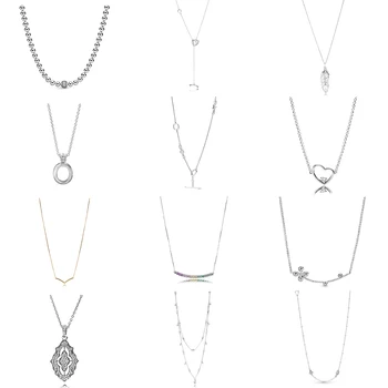 

New High Quality Floating Crown O Bead And Pavé Necklace Clavicle Chain Suitable For Diy Ladies Popular Jewelry Free Shipping