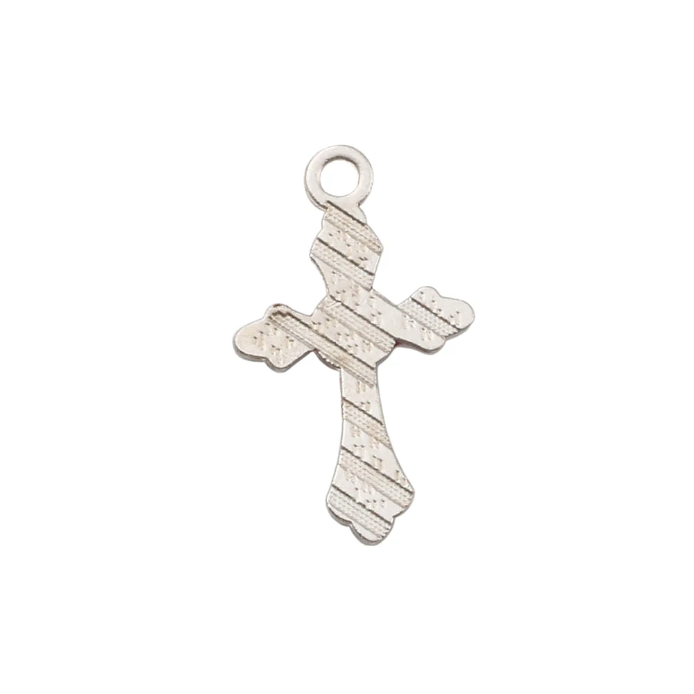 100Pcs Mix Color Enamel Crucifix Cross Charm Pendants For Jewelry Making Findings 17.5*30.5mm  A-656