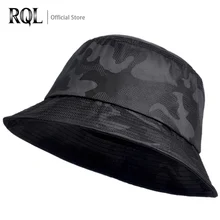 Chapeau seau Double face en coton pour homme, casquette de pêche, Camouflage noir, Bob, randonnée, escalade, Hip Hop