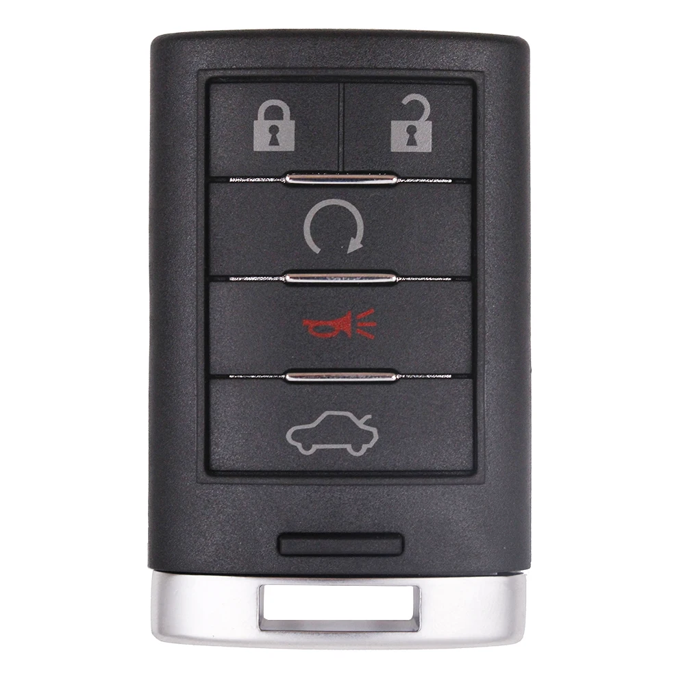 Keyecu, 5 кнопок, дистанционный Автомобильный ключ, чехол для Cadillac Escalade STS SPX DTS CTS OUC6000066(без ключа