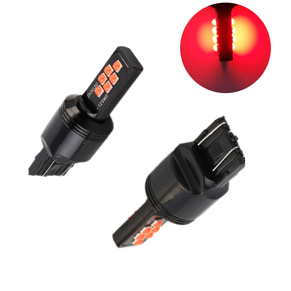 2 шт. светодиодные лампы P21W T20 PY21W W21/5W BA15S BAU15S BAY15D 1157 1156 7443 12Led 3030 для автомобильных