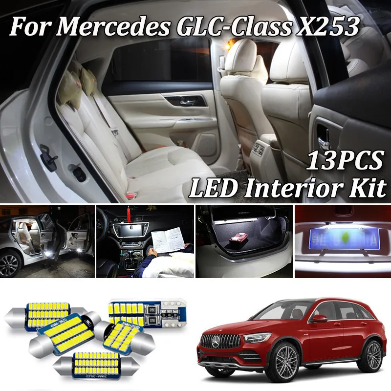 13 шт. Canbus без ошибок для Mercedes Benz GLC class X253 C253 GLC250 GLC300 GLC350 AMG светодиодный купольный