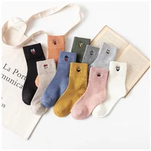 1 пара, забавные носки женские Харадзюку теплые носки для зимы, унисекс, уличная одежда, хлопковые носки Skarpetki Calcetines Mujer