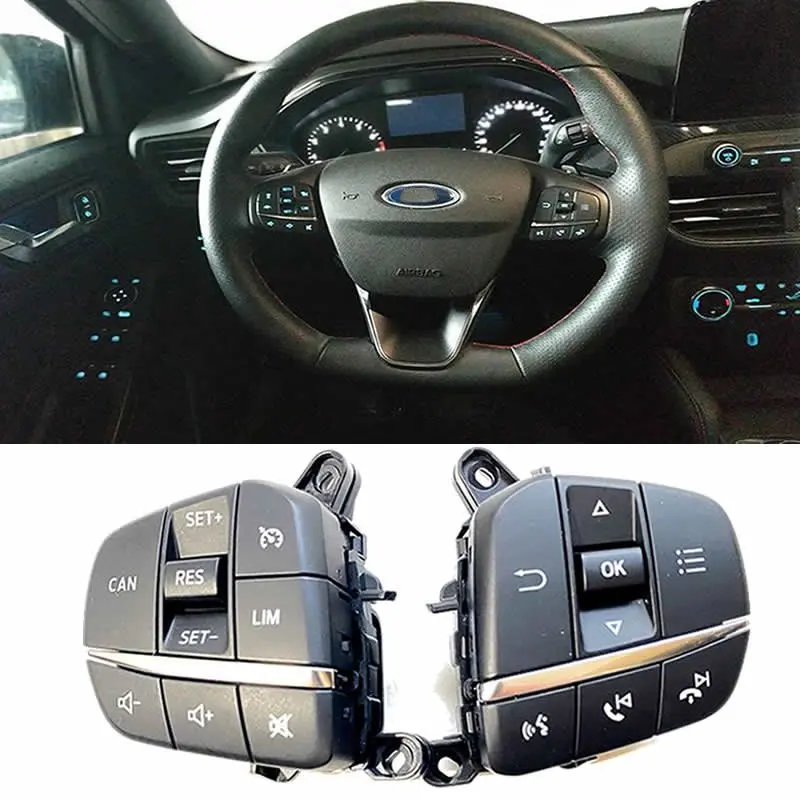 Переключатель круиз-контроля Многофункциональная кнопка на руль с Bluetooth для Ford