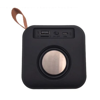 

1Pcs New Version T5 Woven Net Bluetooth Speaker Wireless Portable Speaker Lovely Support U-Disk Tf Card Fm Radio Black