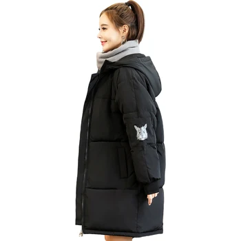 

2020 new winter down cotton jacket women long coat parkas thickening Female Warm Clothes Rabbit fur collar down jacket R20