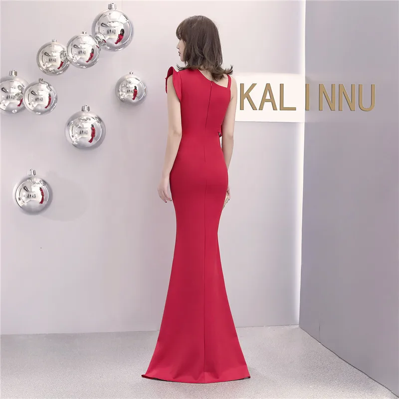 Skyyue вечернее платье без рукавов Robe De Soiree элегантное женское вечернее платье на одно плечо Вечерние платья на одно плечо C085-DS3