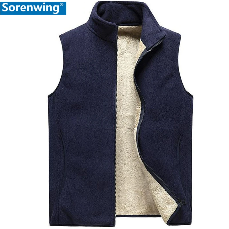 Vests Men Jacket Waistcoat Warm Plus-Size Winter Casual 8XL Male Man Cashmere Lamb