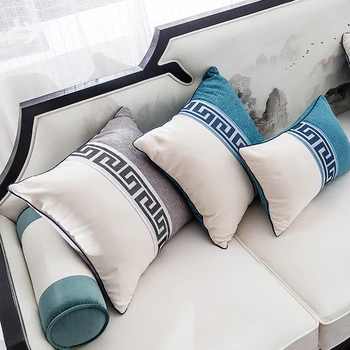 

Two-color stitching jacquard pillowcase cotton&linen fabric soft and comfortable pillow case for Room Bed home pillow cover