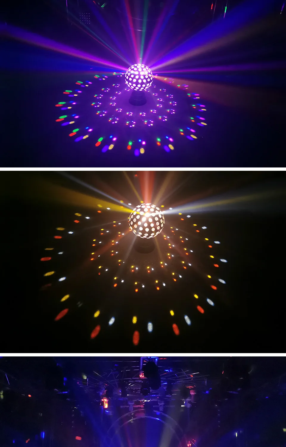 9 Color Rotating Magic Ball Light DMX512 Stage Light DJ Laser Light Sound Contro