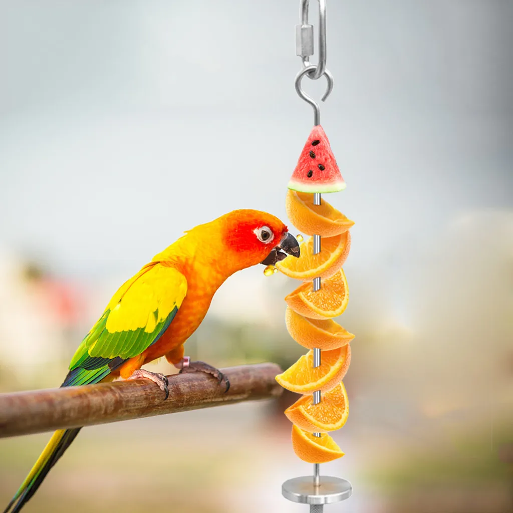 Bird Feeding Cups with Clamp Parrot Cage Hanging Food Water Bowl Stainless Steel Coop Cup Feeding Dish Feeder 2020 new  #j2