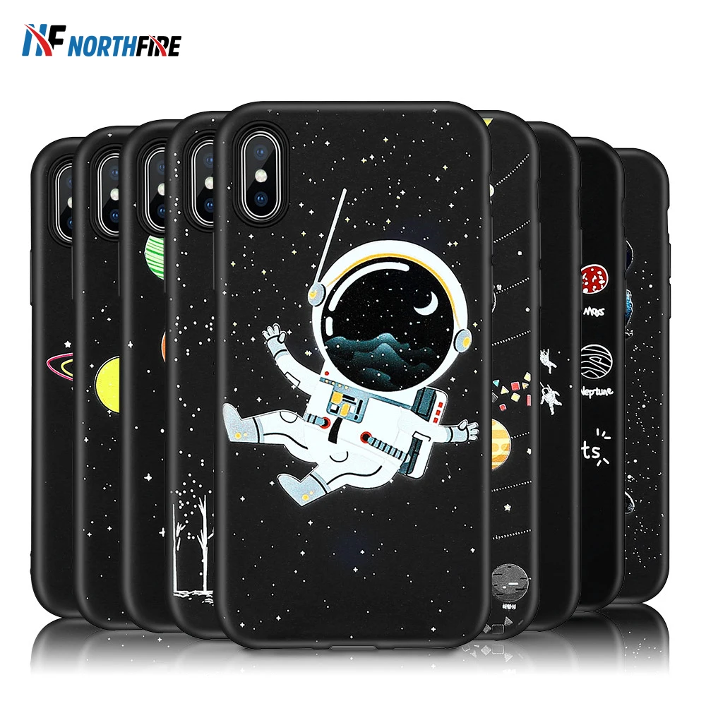 Чехол для телефона NORTHFIRE Space Planet iPhone 5 6 6s 7 8 противоударный мягкий ТПУ чехол X XS XR MAX