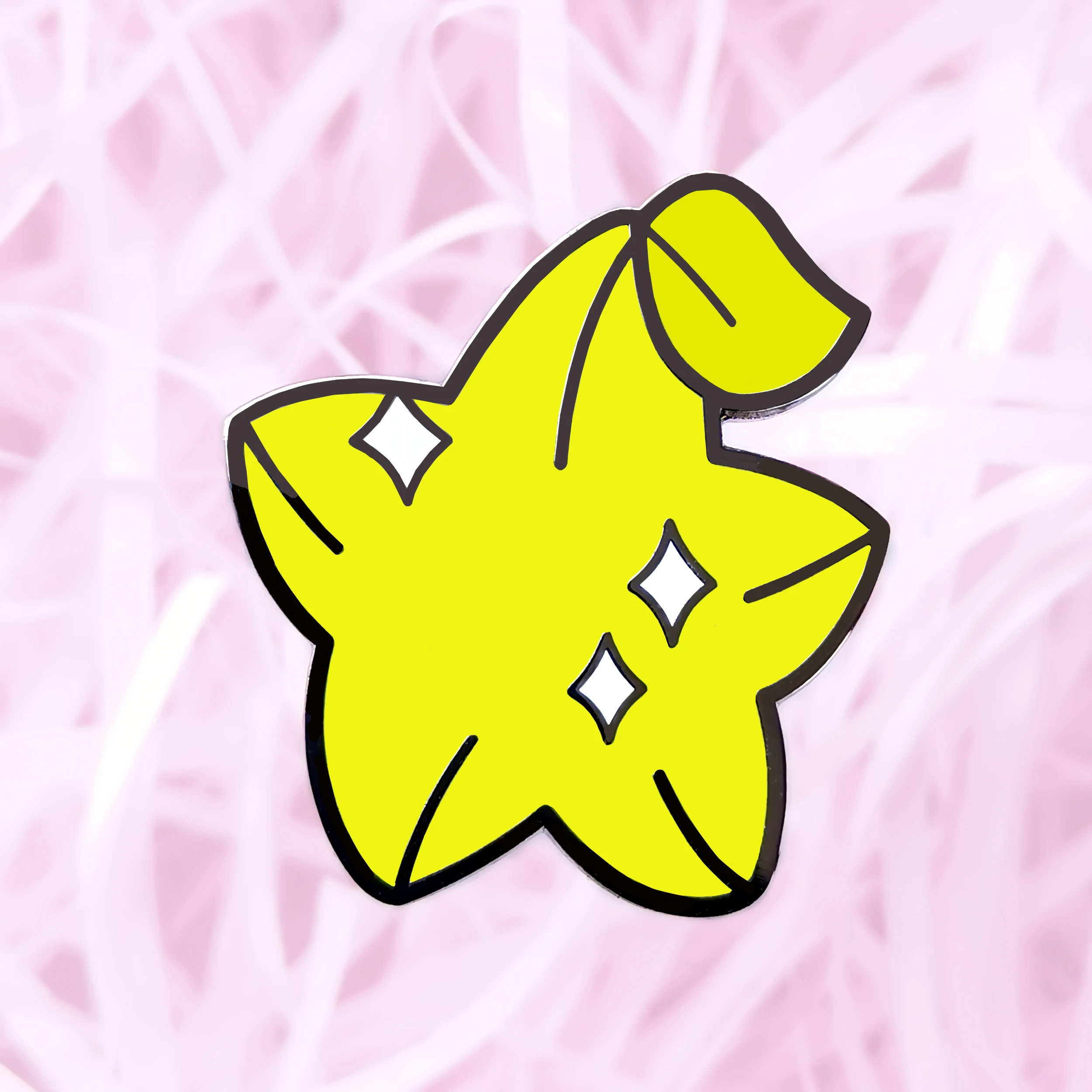 Carino Giallo Carambola Stella Smalto Duro Pin Kawaii Cartoon Frutta Pianta Spilla D'Oro Pin S Kingdom Heartss Videogioco Fan Regalo