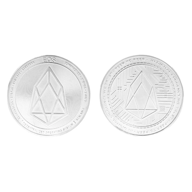 Commemorative Coin EOS Digital Currency Silver Gold Collection Art Gift Souvenir | Дом и сад