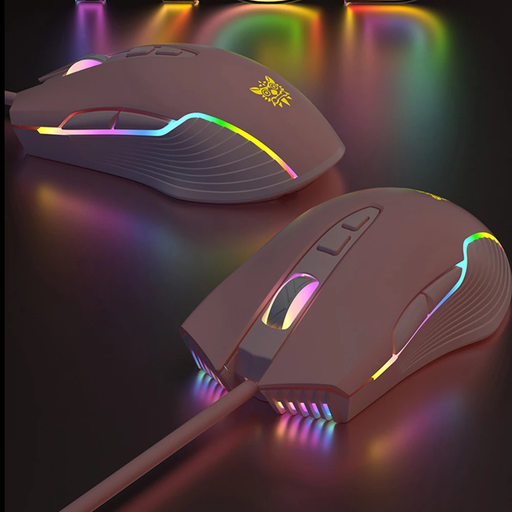 Rgb Backlight Gaming Mouse Velocidades Ajustáveis 6400 Dpi Usb Wired Girl Game Ratos Dedicados para Computador Portátil Gamer - Imagem 4