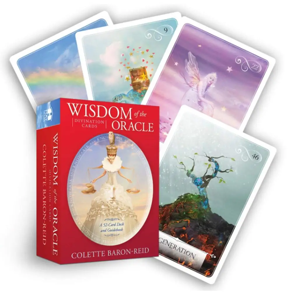 

52pcs Wisdom Oracle Cards Tarot Card Game For Party Playing Card Table Deck Board Games Guidance Divination Fate Entertainment