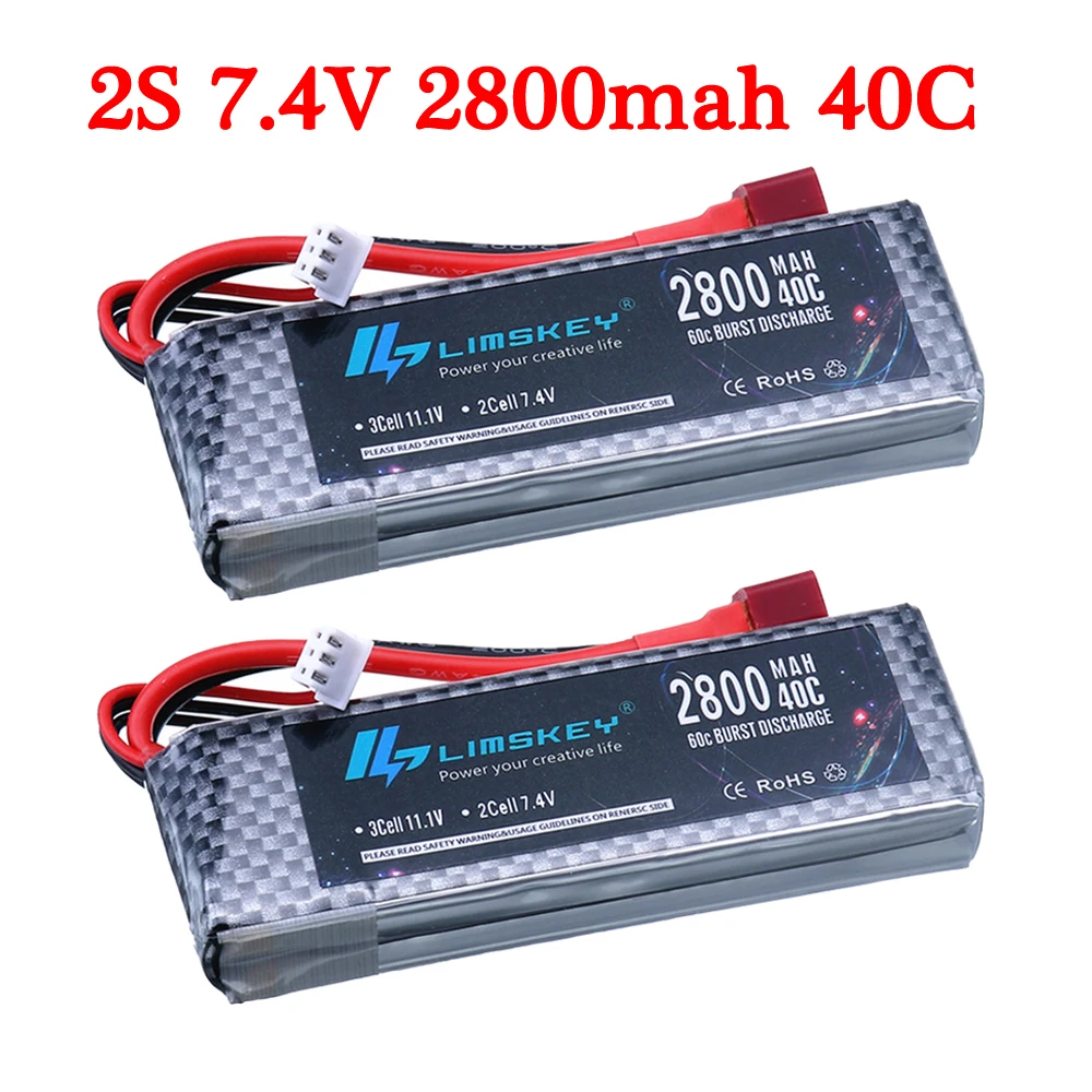 

2 шт./лот 2S 7,4 В Аккумулятор для Wltoys 144001 автомобиль 7,4 в 2800 мАч литий-полимерный аккумулятор для радиоуправляемых игрушек 124019 12428 12423 для радиоуправляемых автомобилей лодок аккумулятор