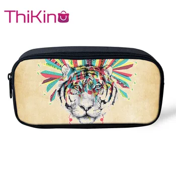 

Thikin Indian African style Casual Pencil Bags Pen Bag for Girls Pen Case Student Makeup Storage HandBags Pen Purses for Kids