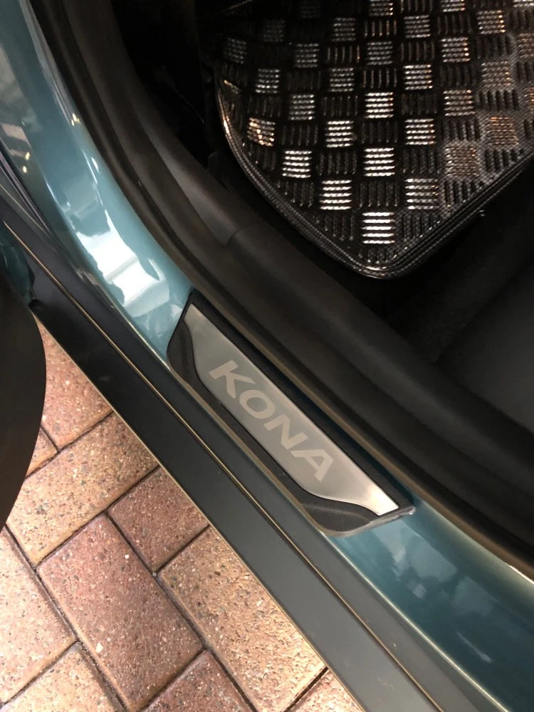 Для hyundai KONA/KAUAI автомобильный Стайлинг из нержавеющей стали светодиодный порог накладки автомобильные пороги протектор