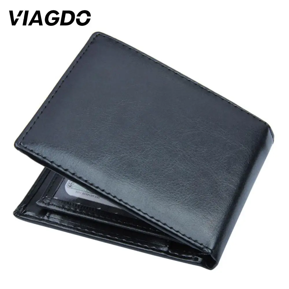 

Business Wallet Leather Wallet Men Purse PU Mens Phone Quality Holder Money Soft Solid
