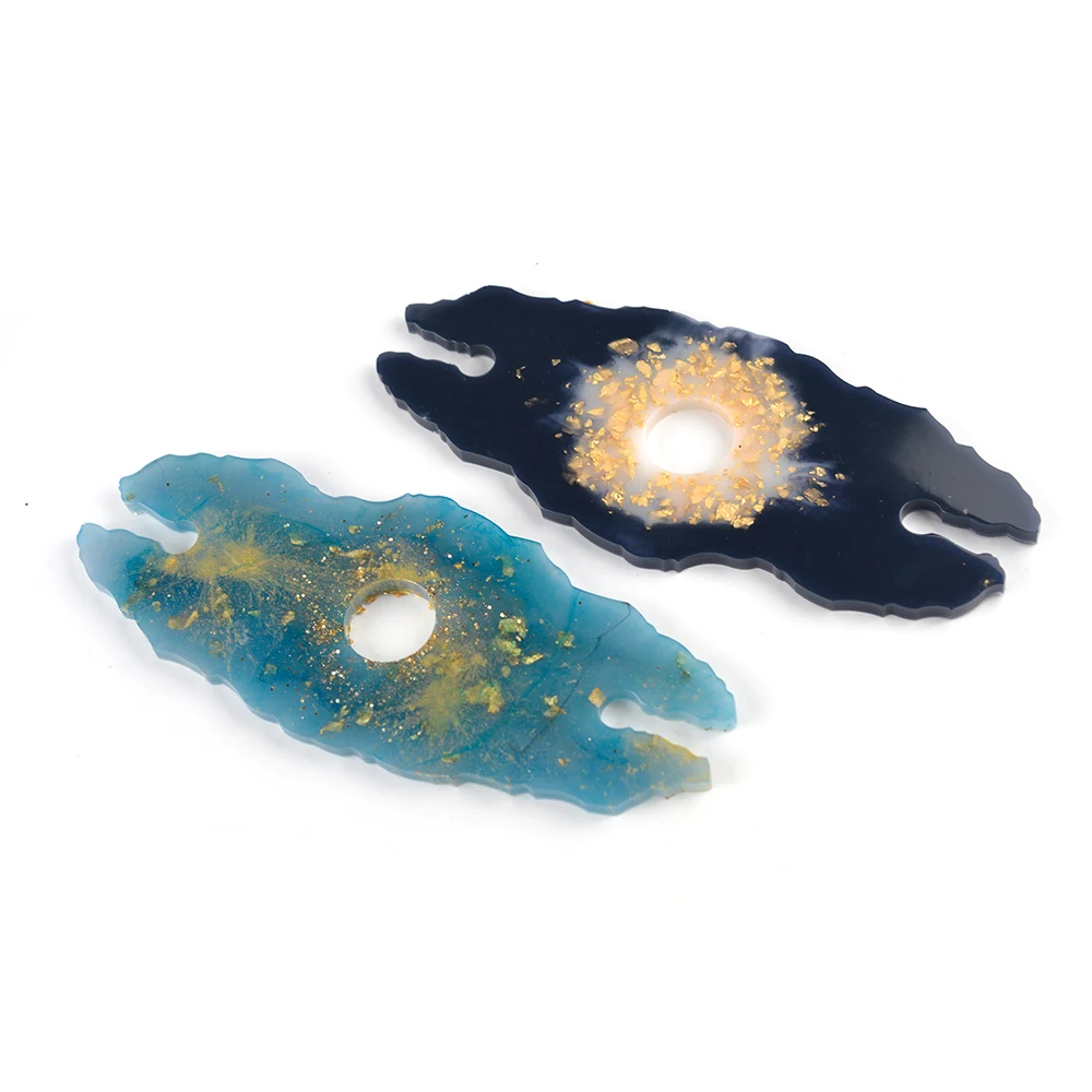 

3Pcs DIY Crystal Epoxy Cup Pad Mold Resin Art Tray Silicone Mold Wine Tray Irregular Tray Mold