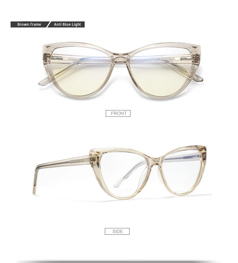 AOFLY BRAND DESIGN 2020 New Anti Blue Light Glasses Female Cat Eye Optics Frame Clear Computer Gaming Eyewear Female UV400