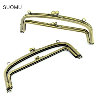 

Metal Purse Double frame Women Handle Clutch Bag Accessories DIY HandBag bronze Frame Kiss Clasp Lock Hardware wholesale