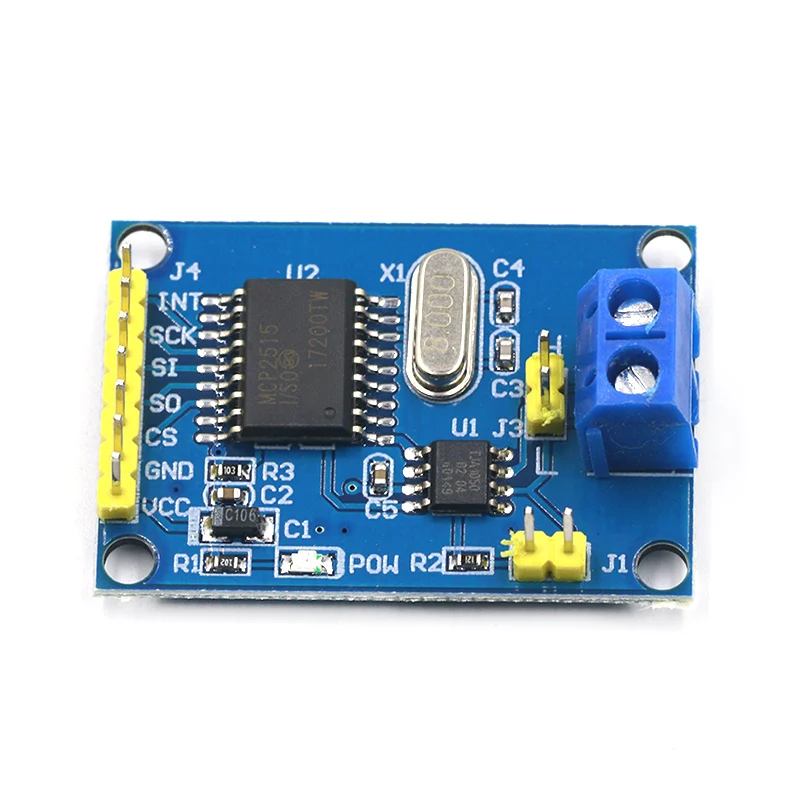 

MCP2515 CAN Bus Module TJA1050 Receiver SPI Module For Arduino Support CAN V2.0B DC 5V SPI Interface 120 ohm