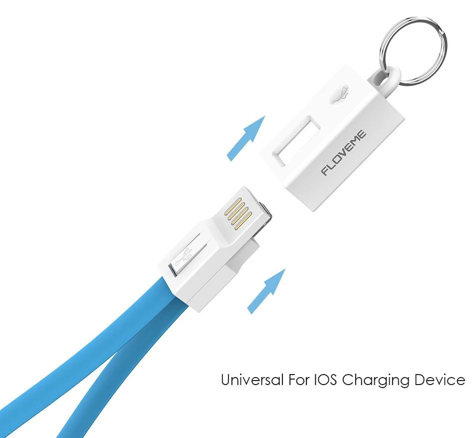 FLOVEME Keychain Charger Charging Cables Micro USB Type C For iphone 11 Pro Max 15CM Portable USB Phone For Samsung Huawei