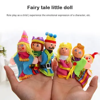 

6pcs Non-woven Cartoon Finger Doll Puppets Educational Parent-child Toys Finger Puppets theater Plush Toys for Children Gifts