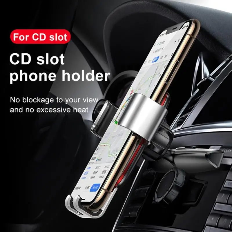 

Baseus Gravity Car Phone Holder 360 Rotation CD Slot Mount Mobile Phone Clip Holder Stand Bracket For 4-6.5 inch mobile phone