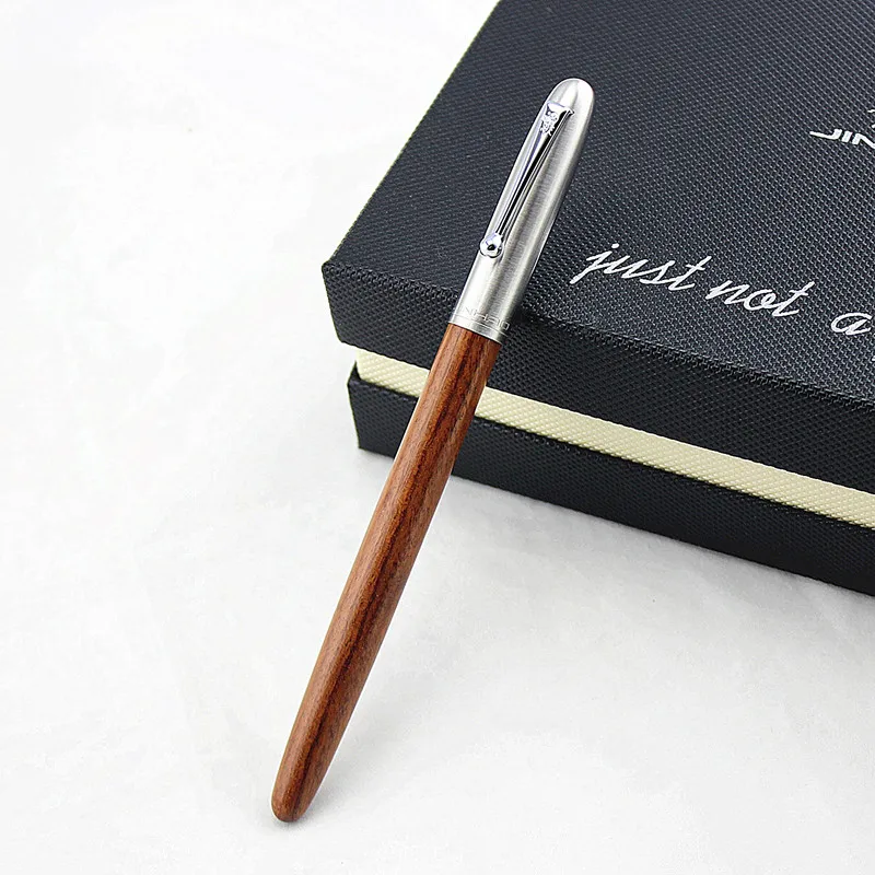 Роскошная Jinhao 51 деревянная+ авторучка 0,5 мм чернильная ручка для офиса и школы, канцелярские принадлежности, подарочная ручка