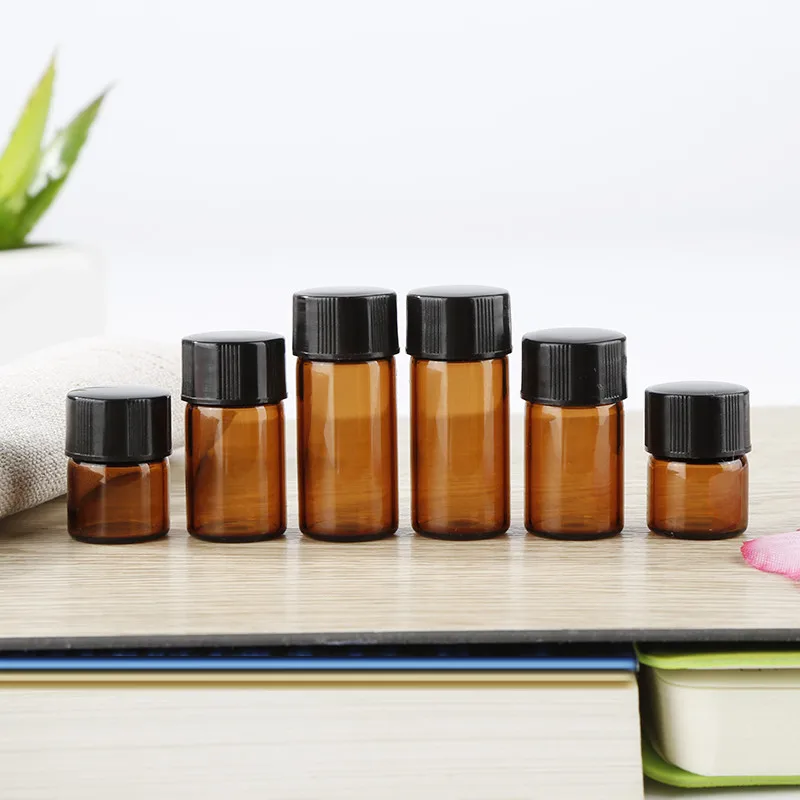 10 шт. 1 мл/2 мл/3 мл портативный Янтарный стеклянный ролик роликовые бутылки эфирного масла дорожная бутылка для многоразового использования стеклянный контейнер косметический
