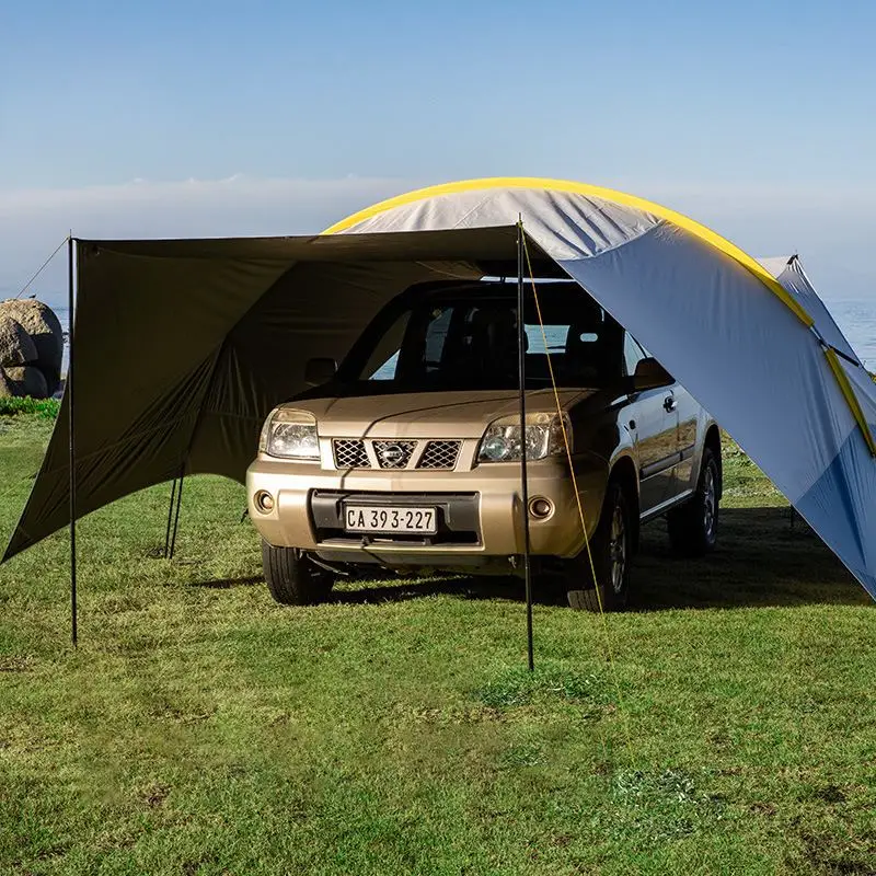 

Camping Tent Waterproof Single Layer UP50+ 150D Oxford Large Family Sunshade Shelter Canopy Beach Camping Auto Traveling Tent