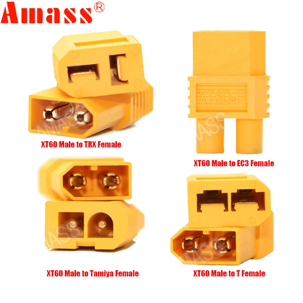 

10 шт. Amass XT60-X XT60-E XT60-D XT60-T XT60 мужчина к Trx / EC3 / T /Tamiya по супер скидке Женская конвертер адаптер штепсельной вилки с силикатной гелевой обмоткой для Батарея