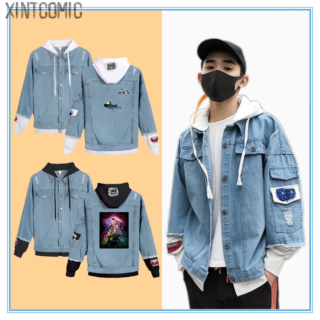 Veste En Jean Stranger Things Stranger Things – veste en Denim pour homme et femme, blouson bombardier en  Denim effiloché, Vintage, élégant, vêtements d'extérieur, mode automne,  faux deux manteaux | AliExpress
