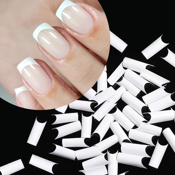 

500Pcs Quick Building Tips Nail Forms Nails Tips Finger Extension Nail Art UV Extend Gel Display Practice Tool