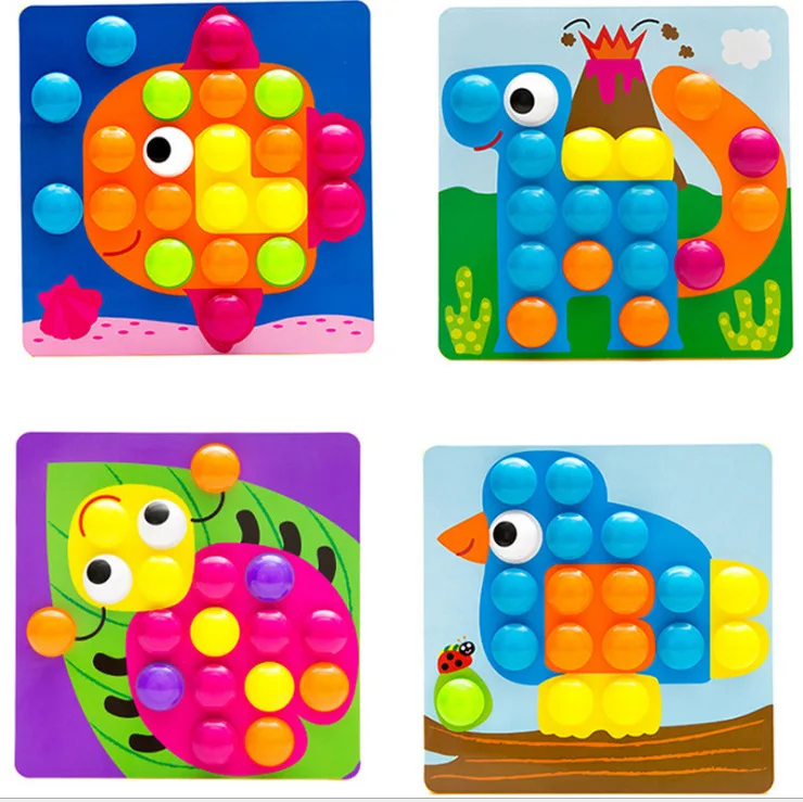 

Mushroom Nail Intelligence Joypin Children DIY Scientific And Educational Toy 3D Puzzle Model Large Button Mushroom Nail Educati