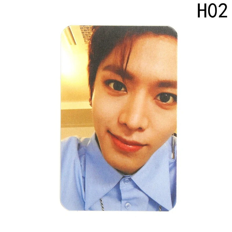 Белая версия Taeyong Mark KPOP NCT 127 самодельный эмпатия открытки в Альбом Плакат черный автограф фотобумага - Цвет: H02