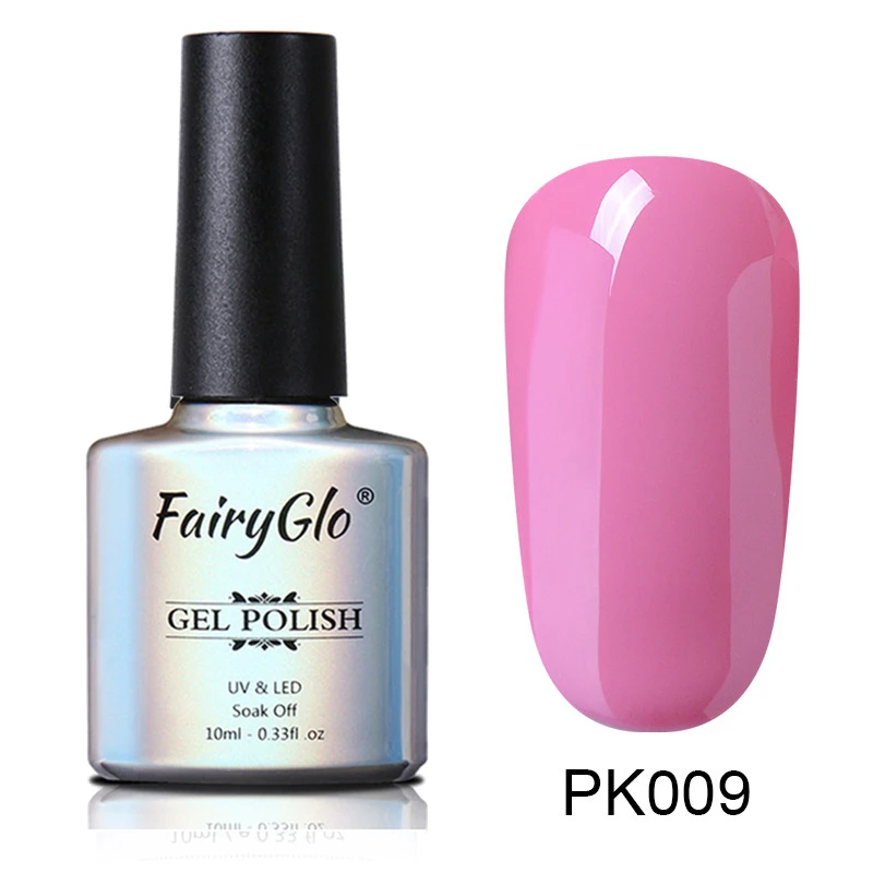 FairyGlo 10 мл фиолетовый серии УФ-лак для ногтей Vernis полу Перманентный лак для ногтей УФ Гель-лак для ногтей Цвет Гель-лак для маникюра - Цвет: PK009