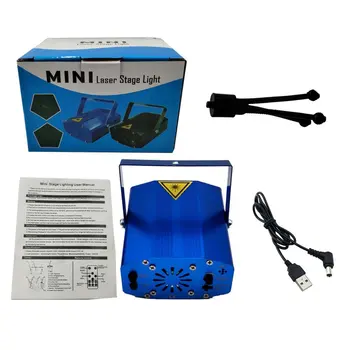 

Mini Laser Projector Stage Light Remote Control Auto Flash Sound Activated Bar KTV DJ Light with Tripod for Wedding Party