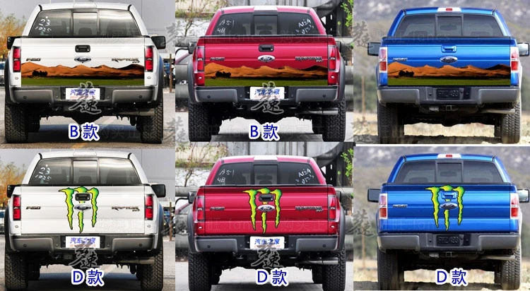 Для Ford F-150 грузовая дверь автомобиля пьезоэлектрический звукосниматель хвост двери автомобиля стикер D-MAX Navarre задний хвост автомобиля стикер