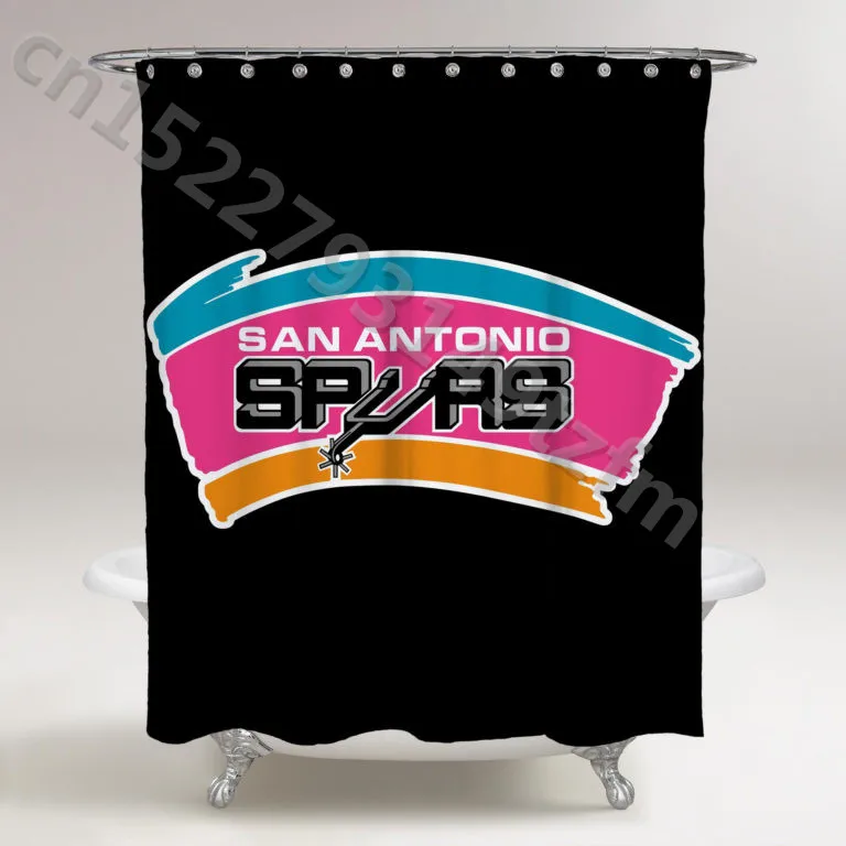 Водонепроницаемая занавеска для душа s SAN ANTONIO SPURS логотип занавеска для душа принт полиэстер ткань занавеска для ванной комнаты с 12 крючками