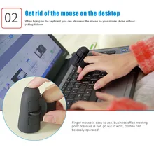 Беспроводная пальчиковая мышь, заряжаемая мини оптическое кольцо, Мыши для ноутбуков, ПК, аксессуары GV99