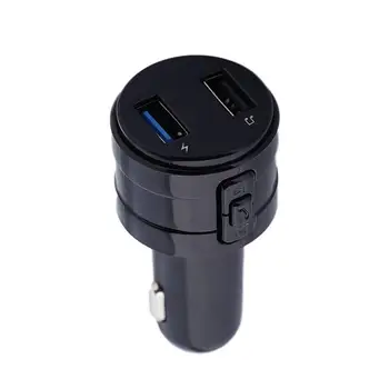 

Handsfree Bluetooth 4.2 FM Transmitter Modulator Car Charger 2.1A Dual USB Adapter Car MP3 Player Wireless Audio Receiver Black
